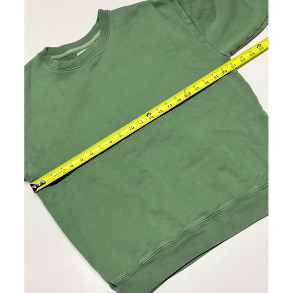 Reformation Green Organic Cotton Crewneck Sweatshirt Womens Medium Made in USA - Picture 3 of 6